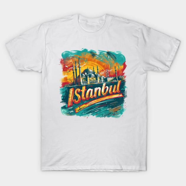 Istanbul Retro Turkey t-shirt T-Shirt by GreenMary Design